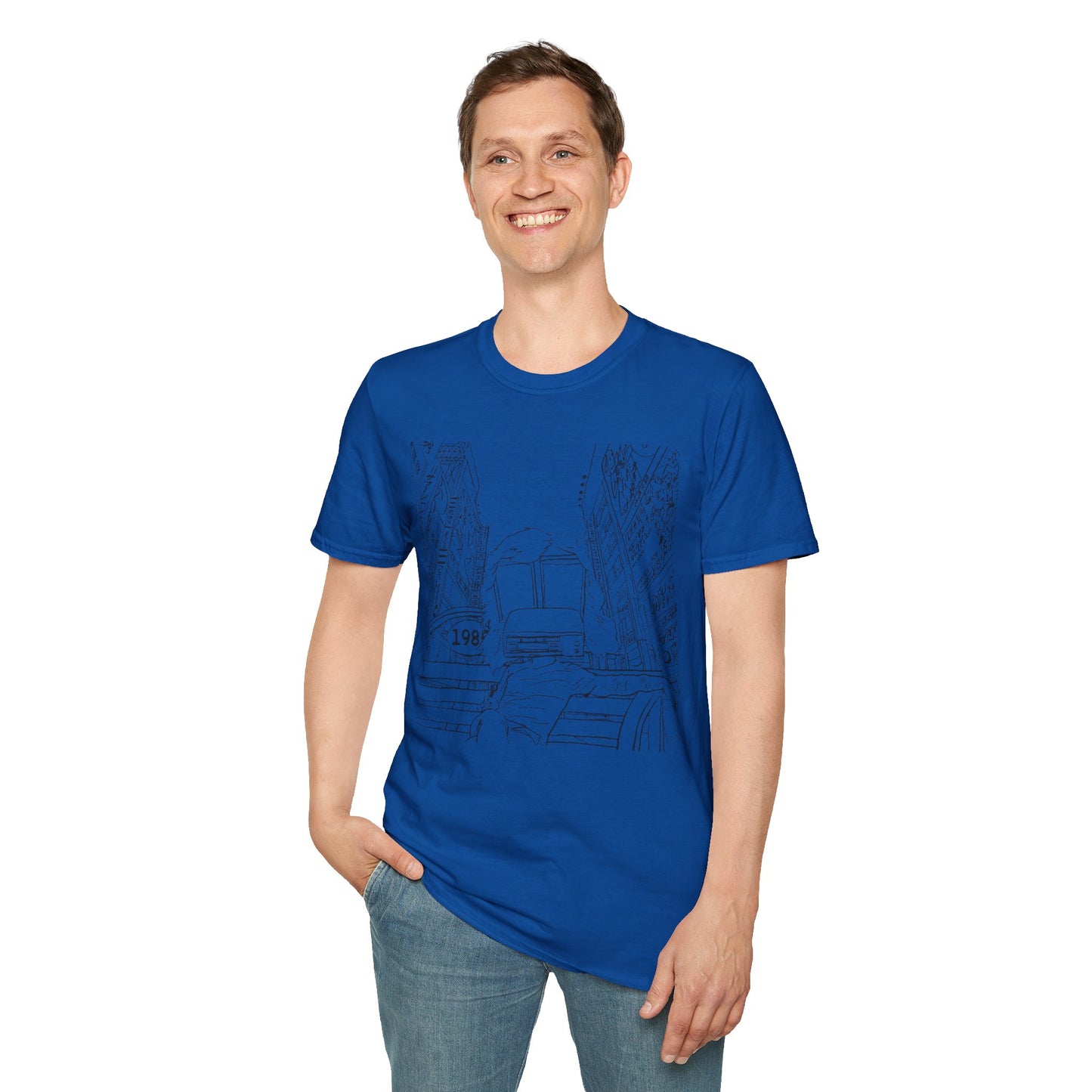 8 Track Player in a Digital World - Unisex Softstyle T-Shirt