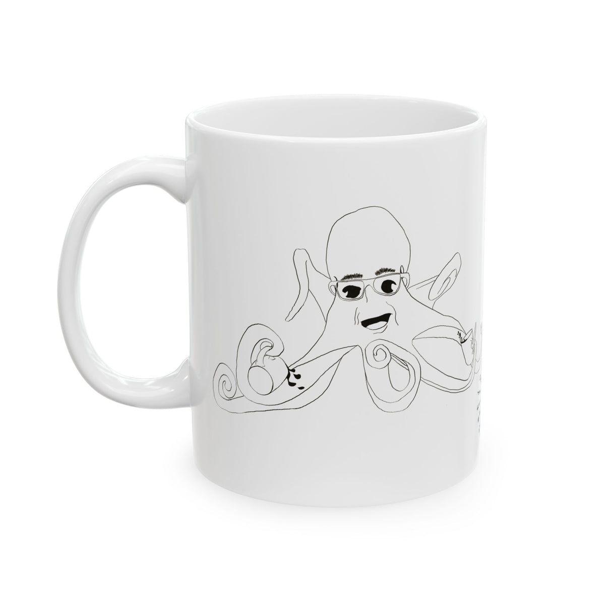 Whimsical Octopus Ceramic Mug | Ocean Vibes | Coffee & Tea Lover Gift | Nautical Kitchen Decor | Unique Drinkware | 11oz, 15oz