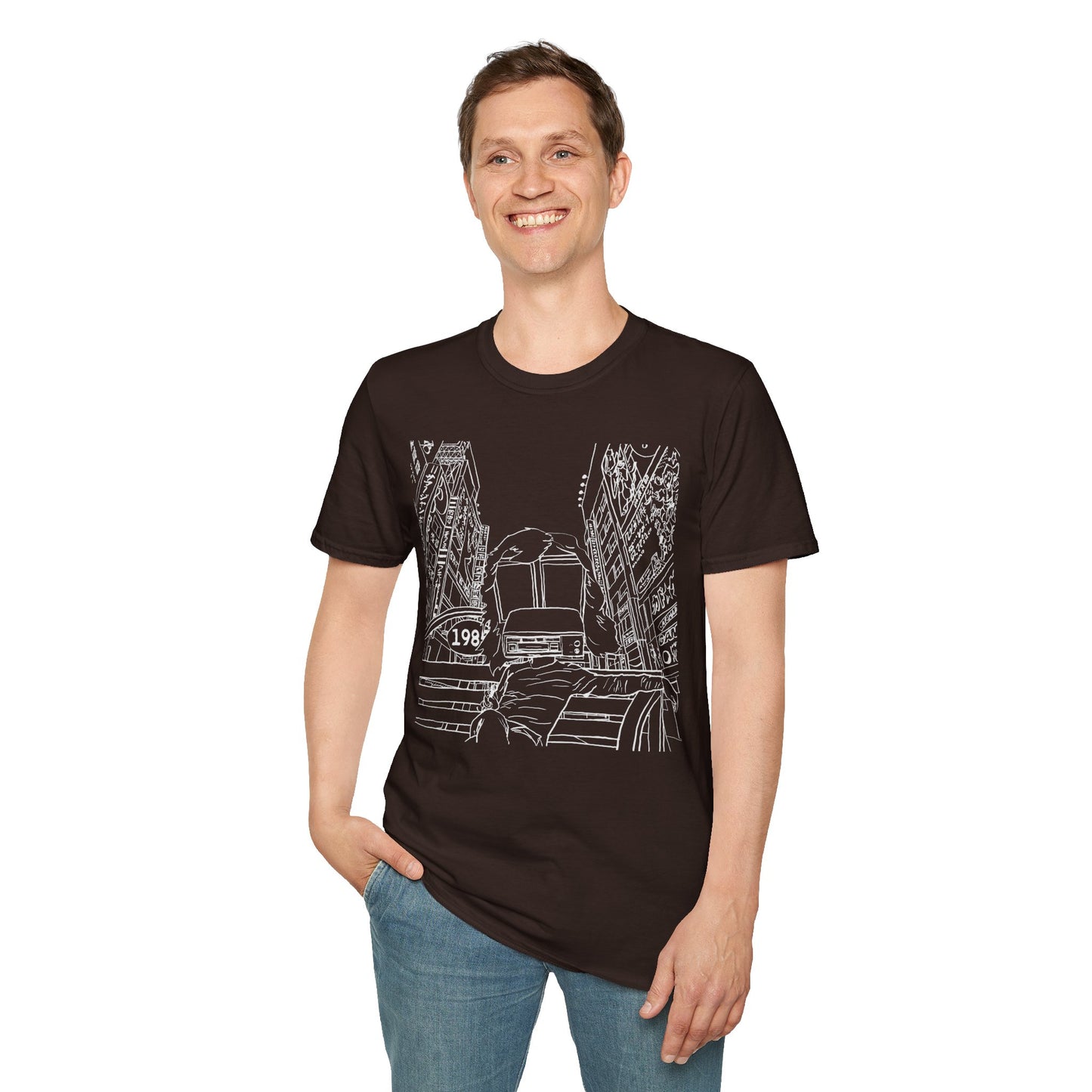 8 Track Player in a Digital World - Unisex Softstyle T-Shirt