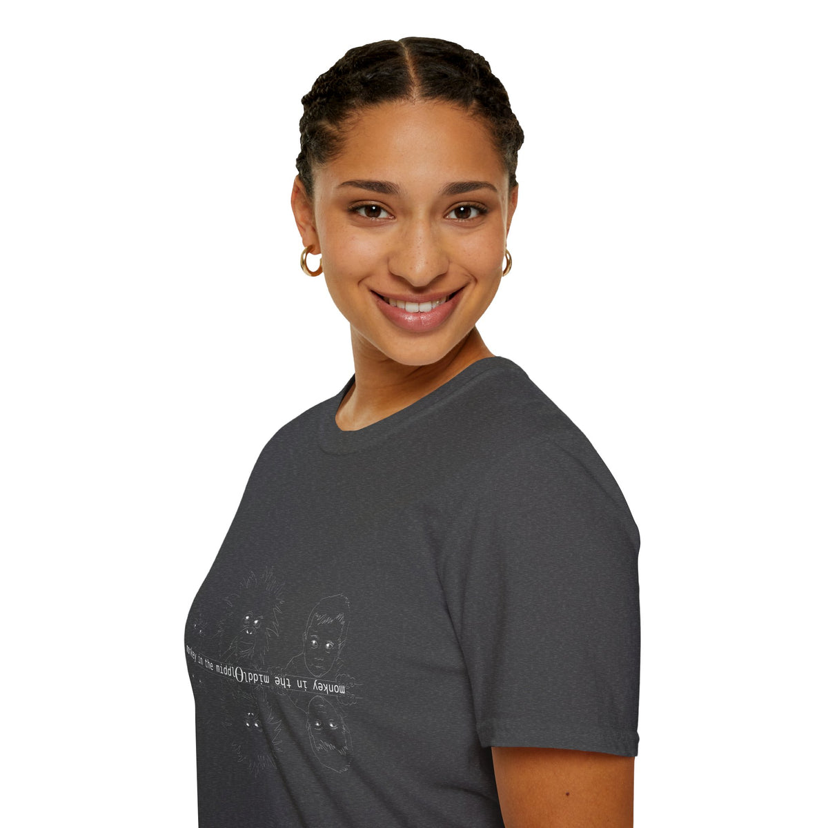 Monkey in the Middle - Unisex Softstyle T-Shirt
