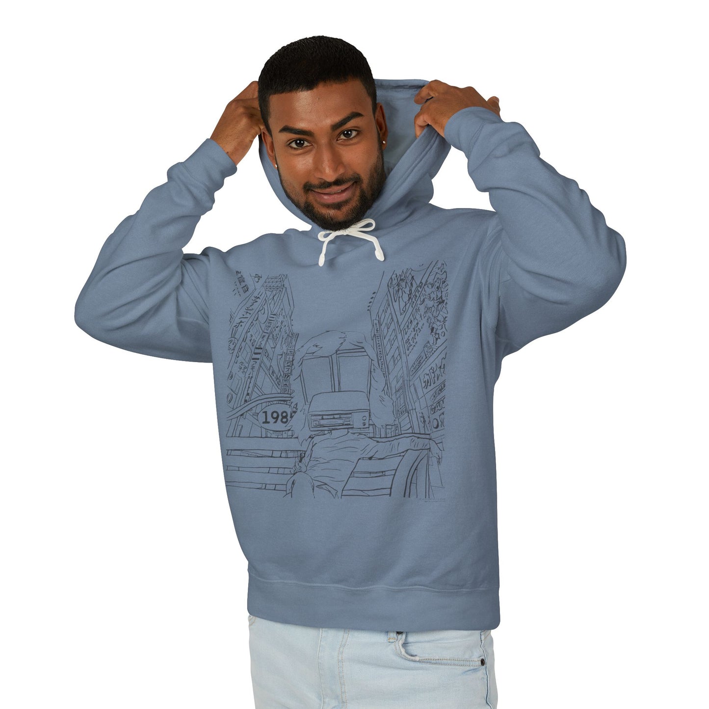 Sketch Hoodie — Vintage 1985 Illustration