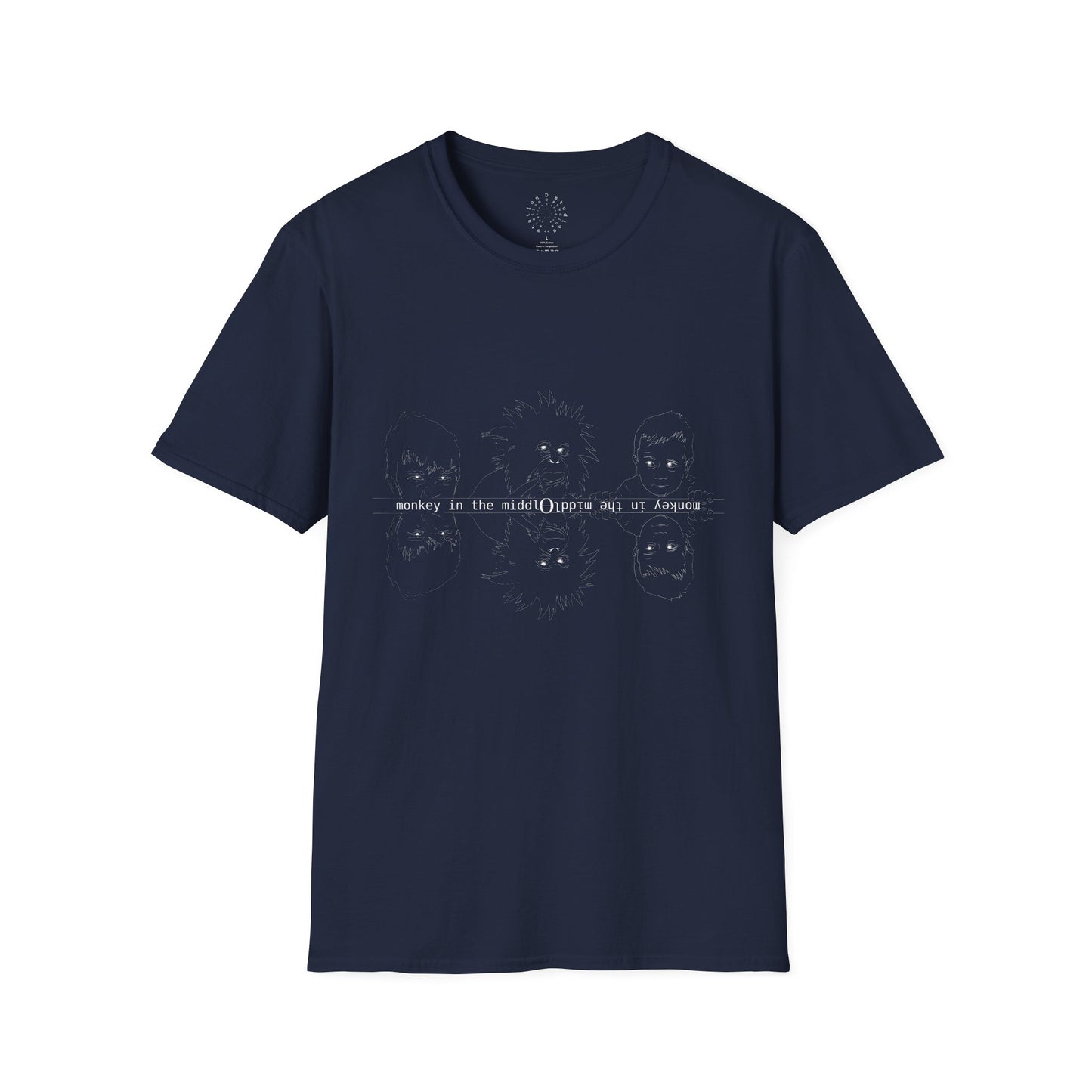 Monkey in the Middle - Unisex Softstyle T-Shirt