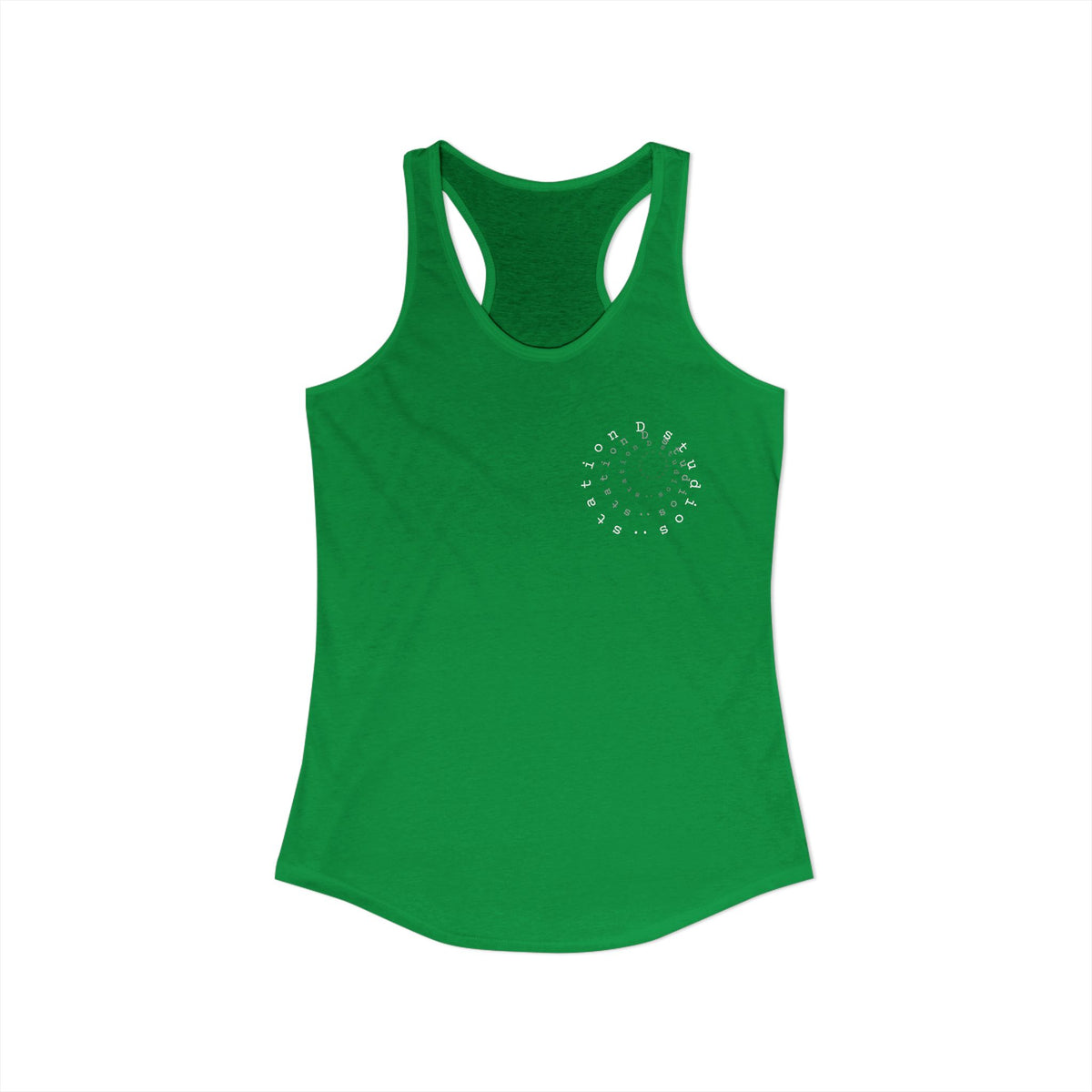 station D studios - Women's Racerback Tank Top, Summer Fitness Top, Casual Workout Tank, Graphic Fitness Shirt, Gift for Active Women
