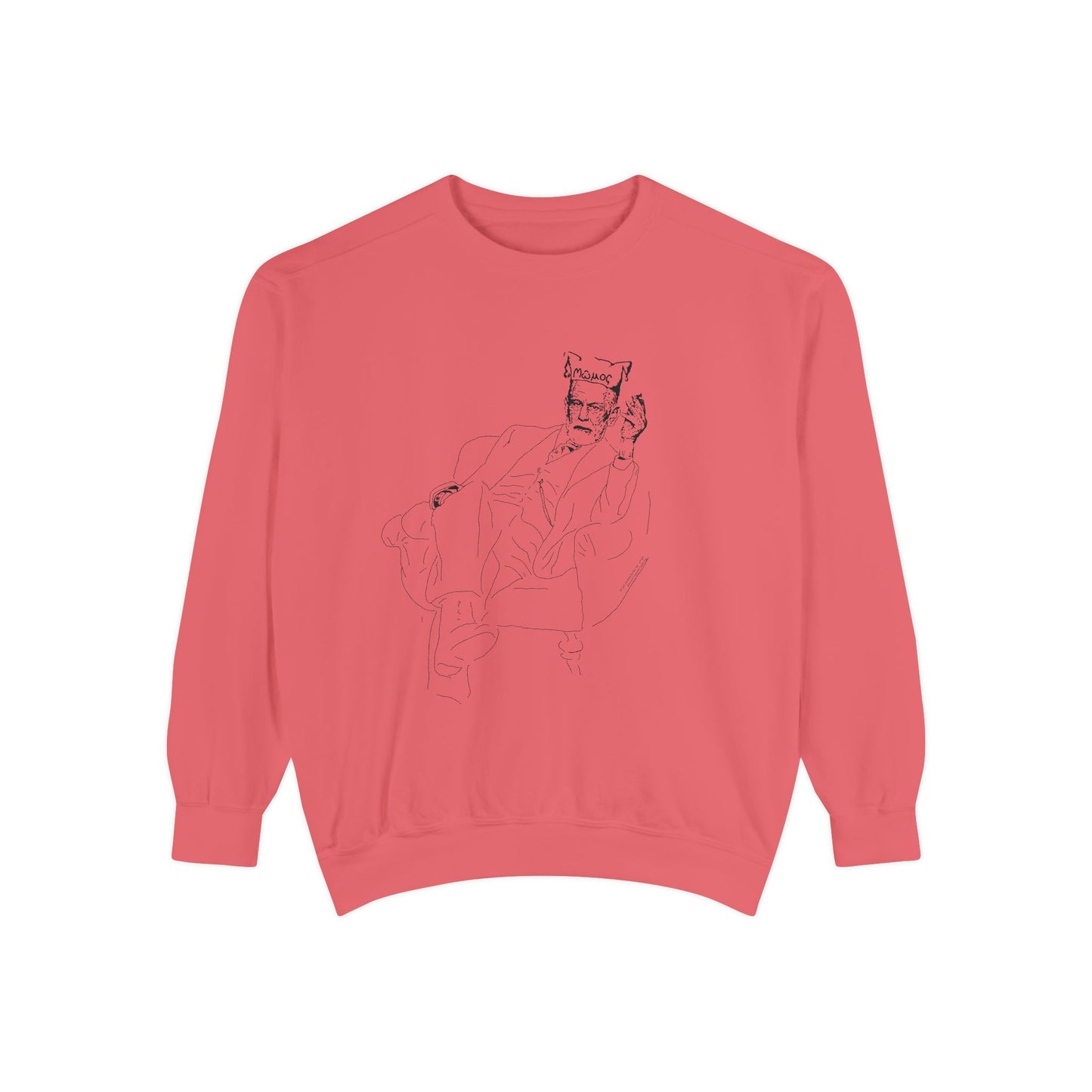 Sketch King Portrait Sweatshirt — Minimal Line Art Crewneck