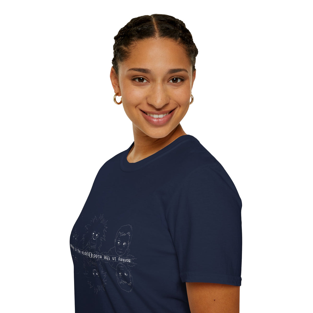 Monkey in the Middle - Unisex Softstyle T-Shirt