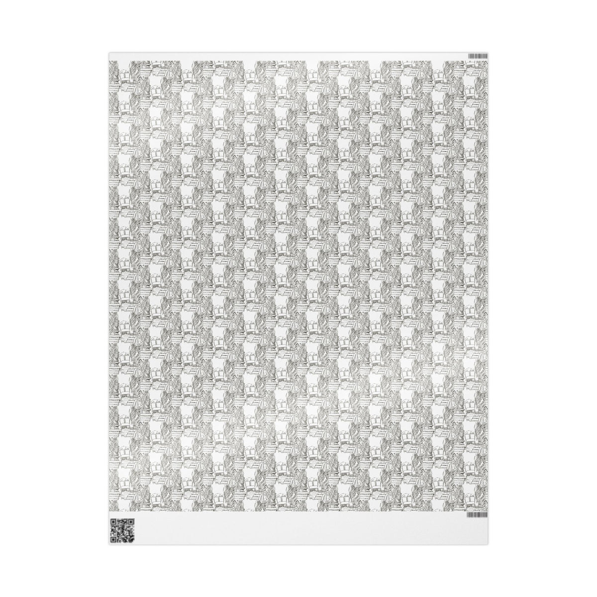 Wrapping Paper — Elegant Black & White Architectural Pattern Gift Wrap
