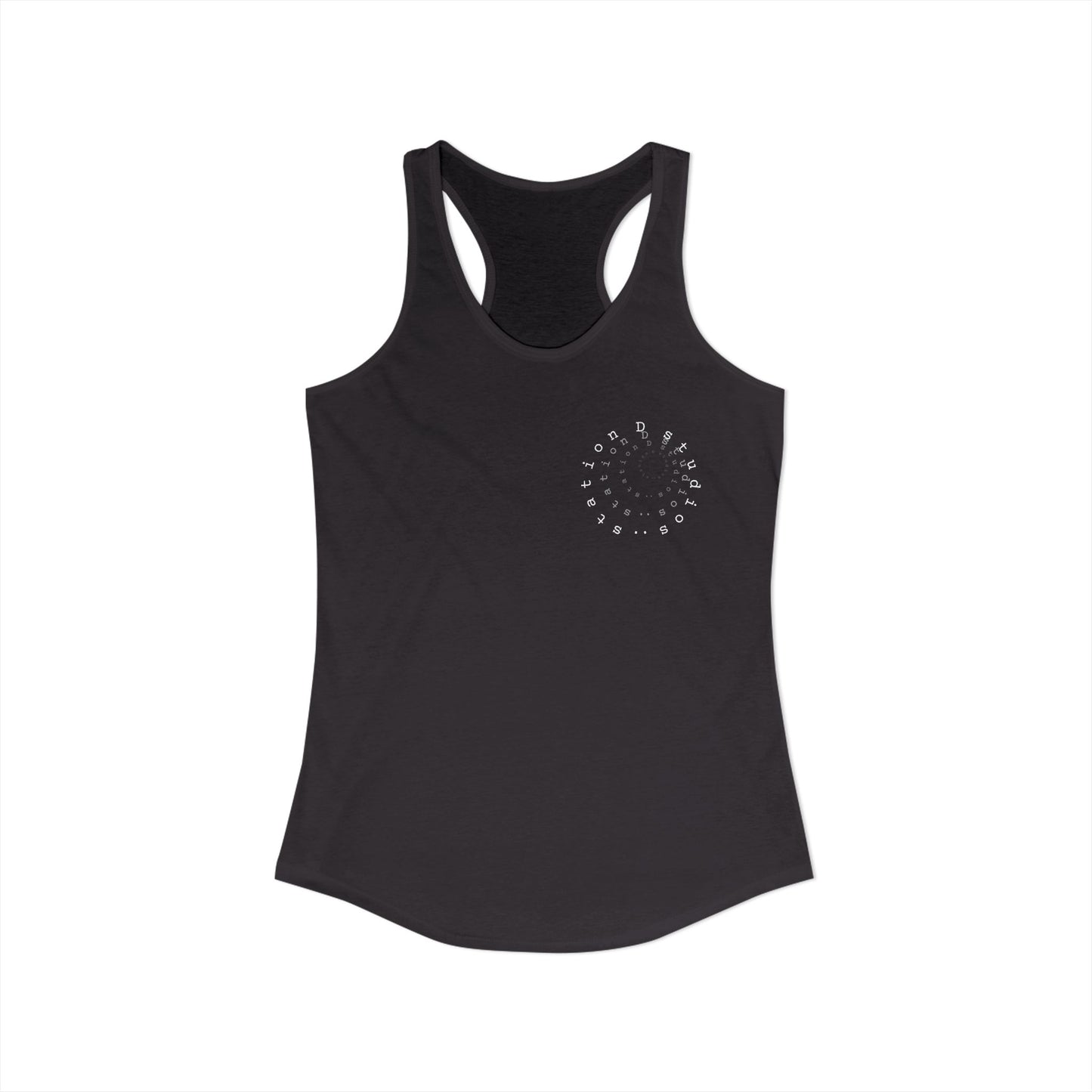 station D studios - Women's Racerback Tank Top, Summer Fitness Top, Casual Workout Tank, Graphic Fitness Shirt, Gift for Active Women