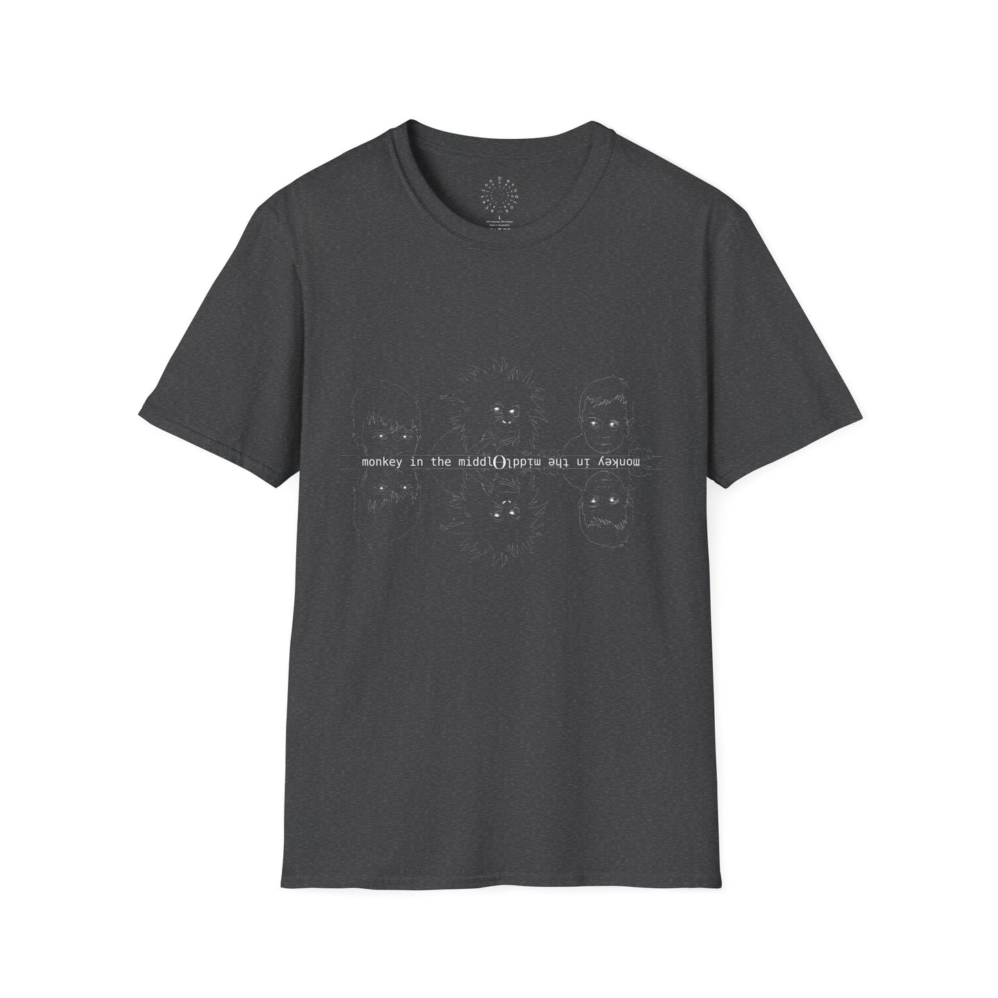 Monkey in the Middle - Unisex Softstyle T-Shirt