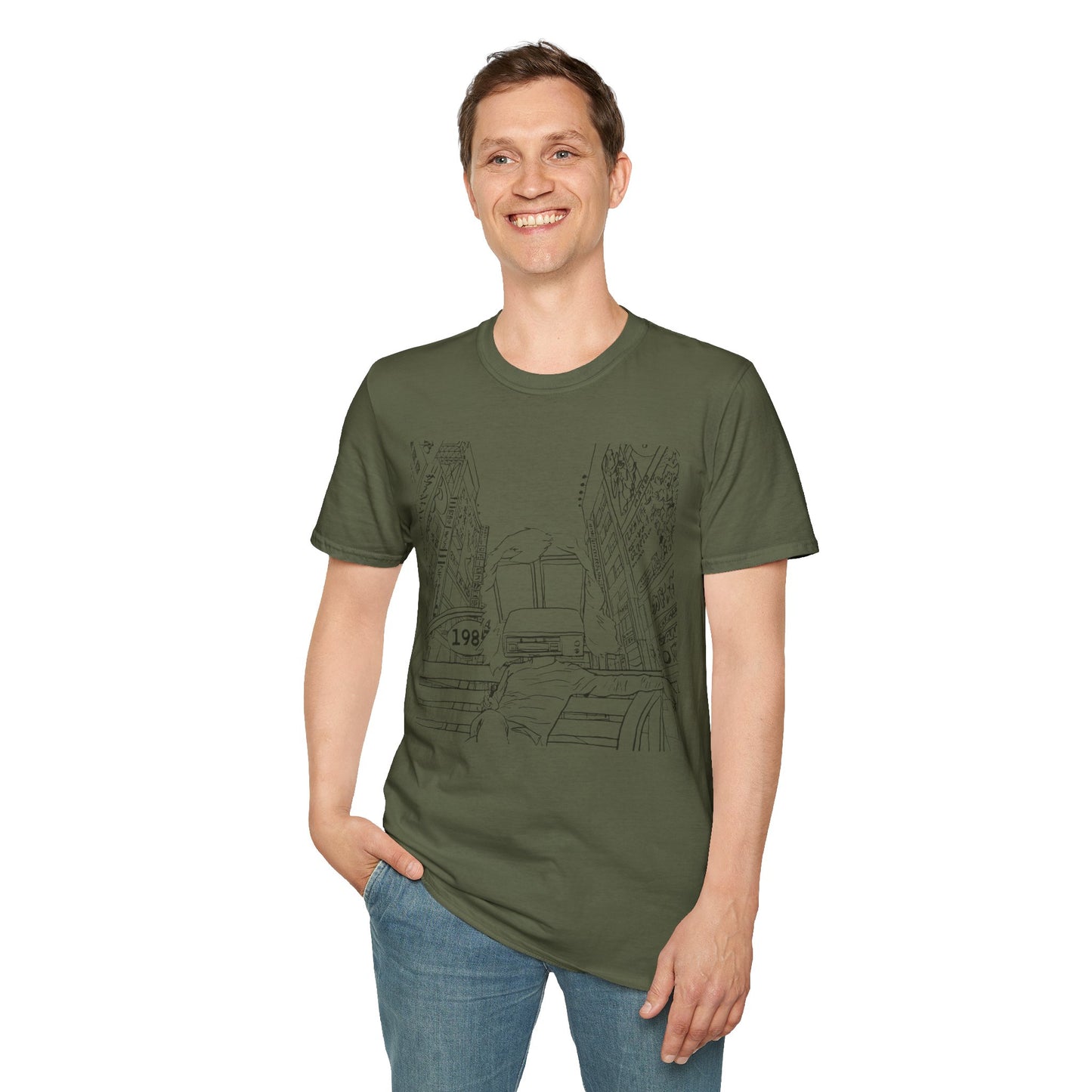 8 Track Player in a Digital World - Unisex Softstyle T-Shirt