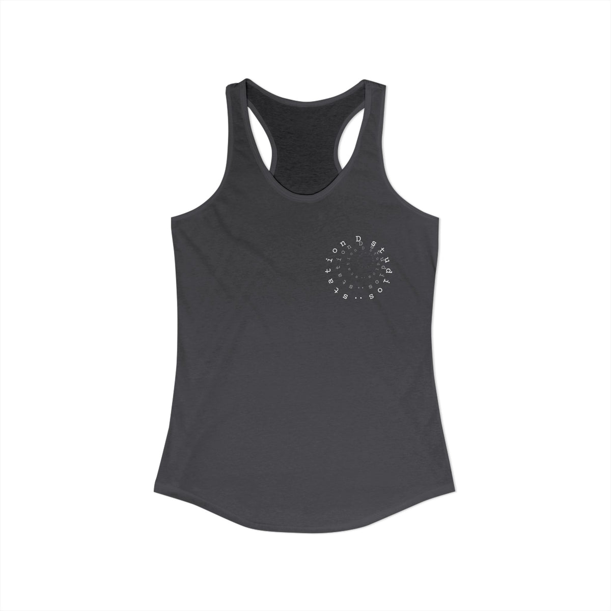 station D studios - Women's Racerback Tank Top, Summer Fitness Top, Casual Workout Tank, Graphic Fitness Shirt, Gift for Active Women