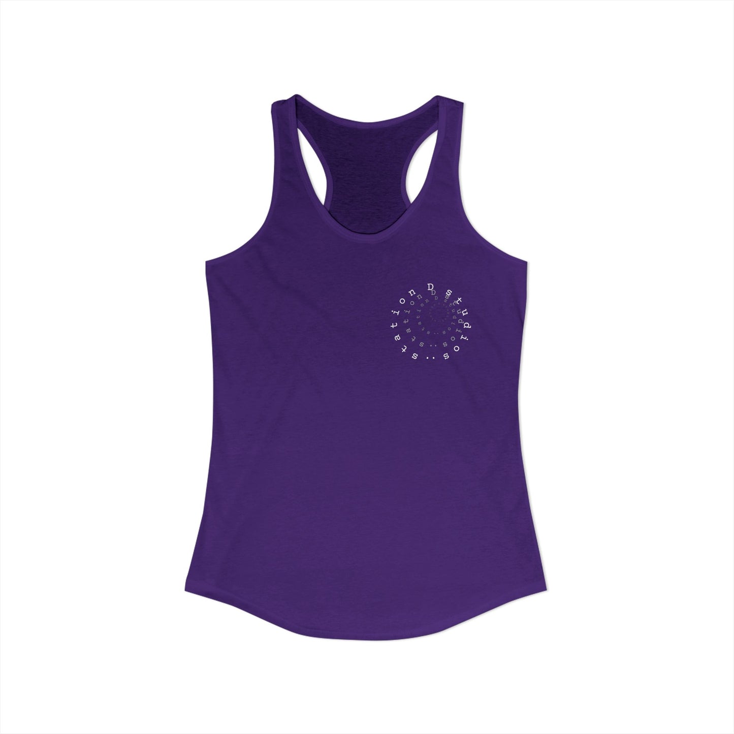 station D studios - Women's Racerback Tank Top, Summer Fitness Top, Casual Workout Tank, Graphic Fitness Shirt, Gift for Active Women