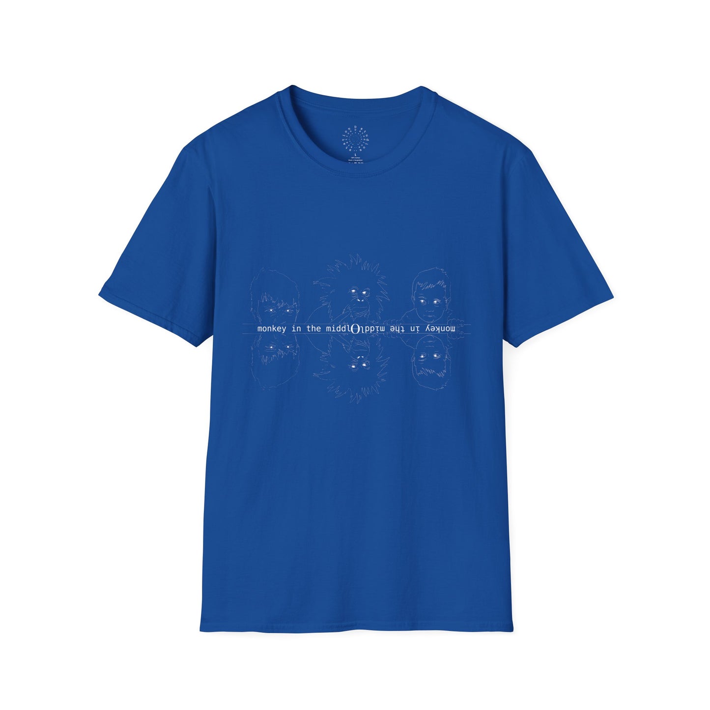 Monkey in the Middle - Unisex Softstyle T-Shirt