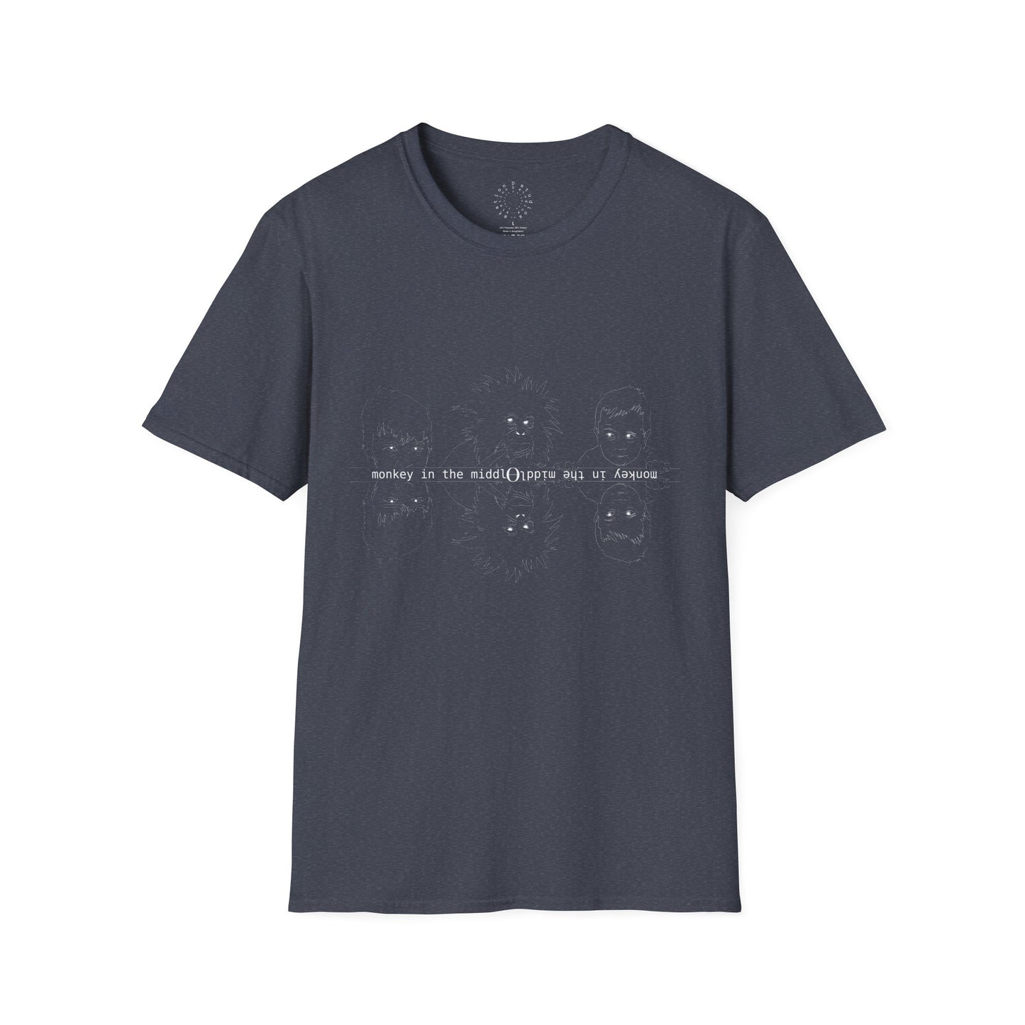 Monkey in the Middle - Unisex Softstyle T-Shirt
