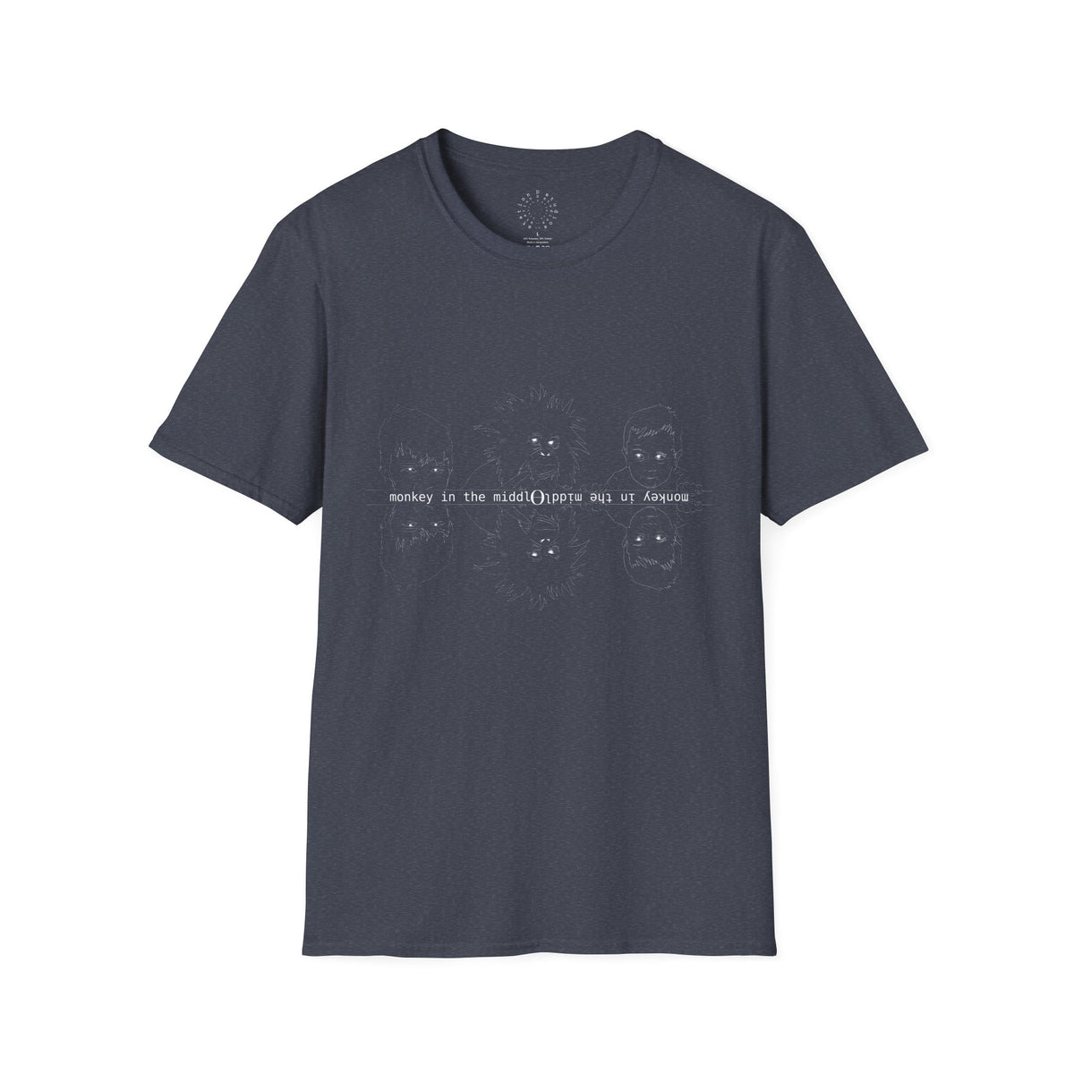 Monkey in the Middle - Unisex Softstyle T-Shirt