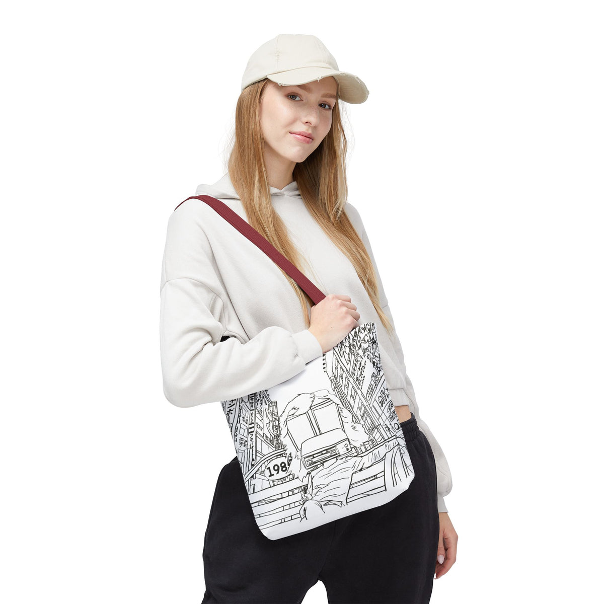 8-Track Player in a Digital World - Artistic Tote Bag: Unique, Versatile, Fun, Eco-Friendly, Great for Everyday Use, Gift for Art Lovers, Travel Essential