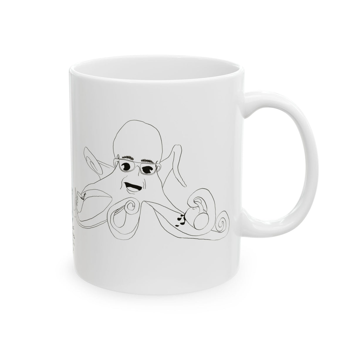 Whimsical Octopus Ceramic Mug | Ocean Vibes | Coffee & Tea Lover Gift | Nautical Kitchen Decor | Unique Drinkware | 11oz, 15oz