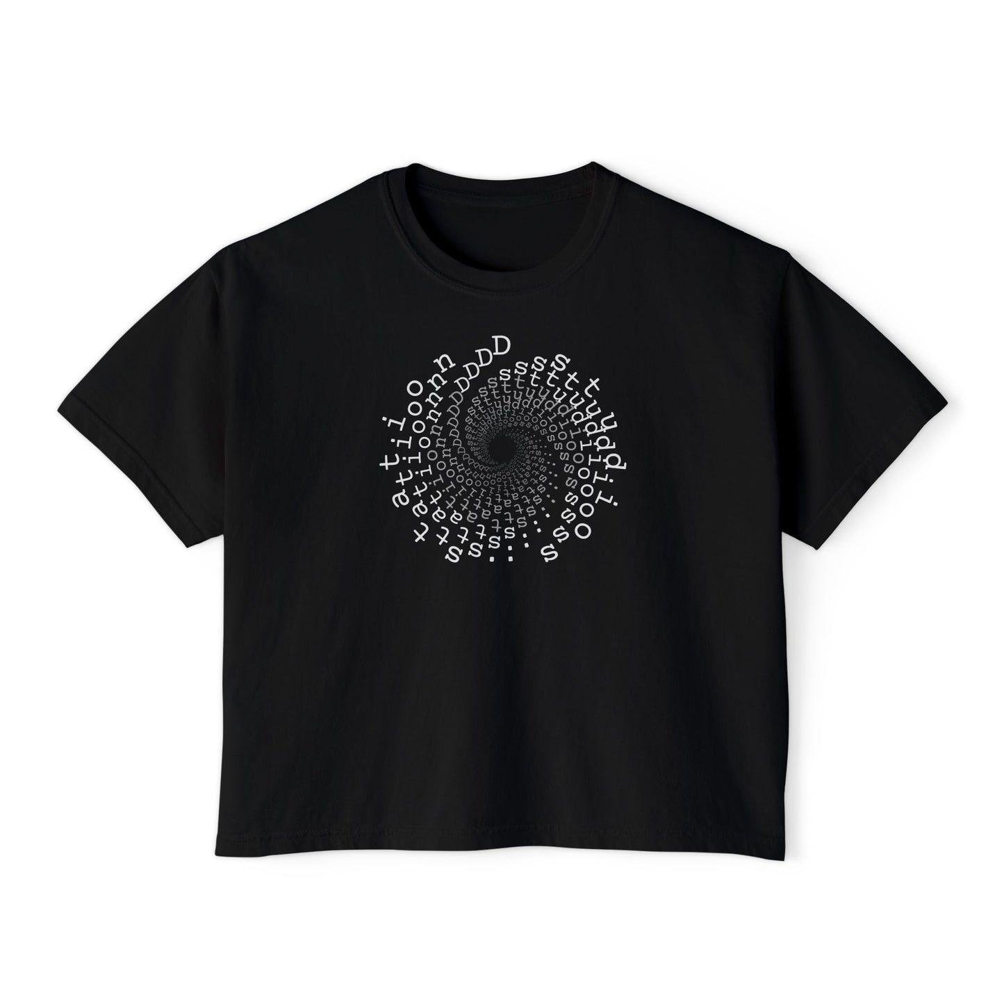 station D studios - Casual Women's Boxy Tee, Comfortable Summer Top, Trendy Graphic Tee, Perfect for Everyday Wear, Stylish Gift Idea