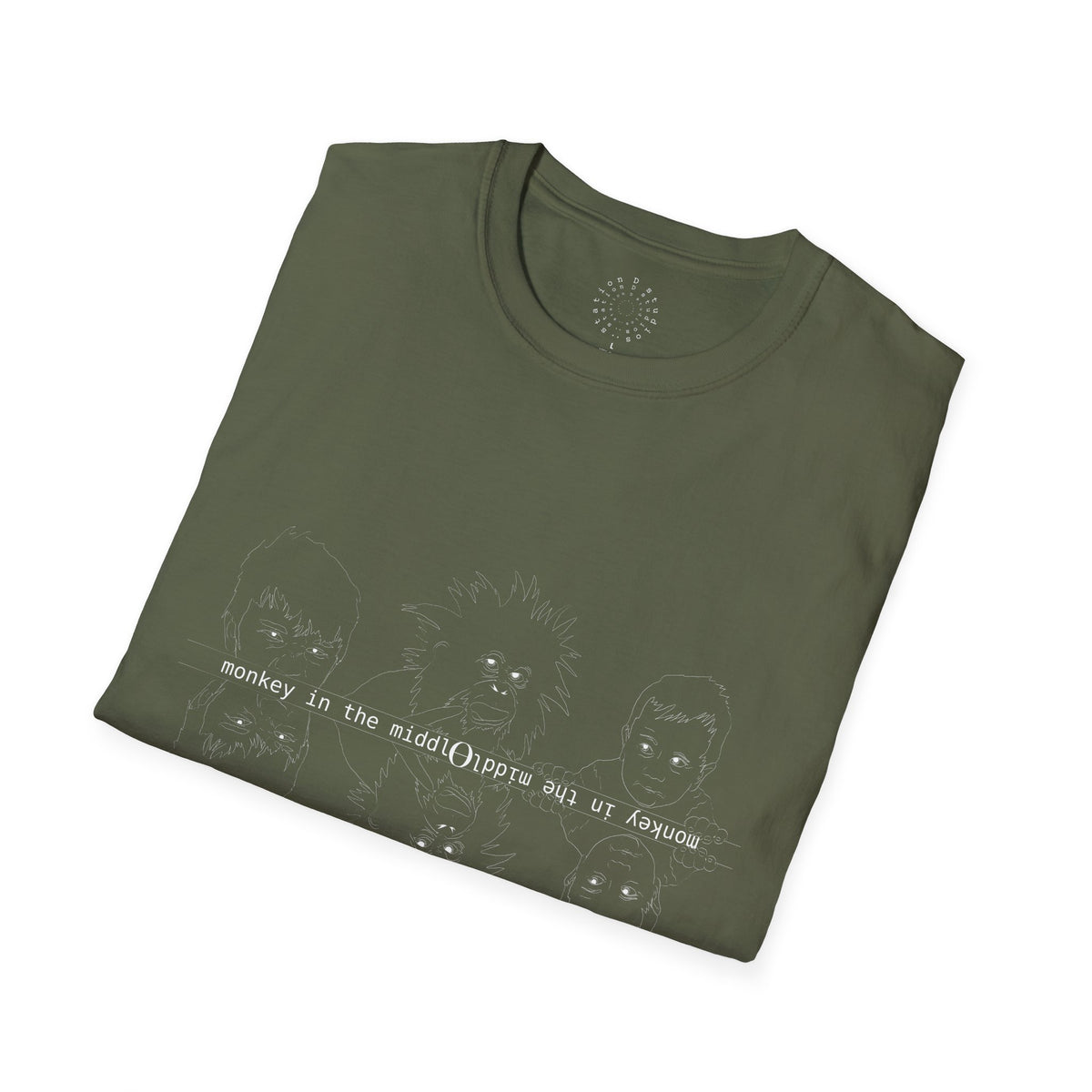 Monkey in the Middle - Unisex Softstyle T-Shirt