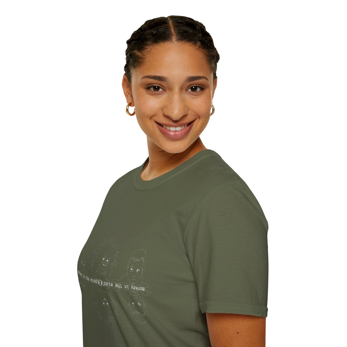 Monkey in the Middle - Unisex Softstyle T-Shirt