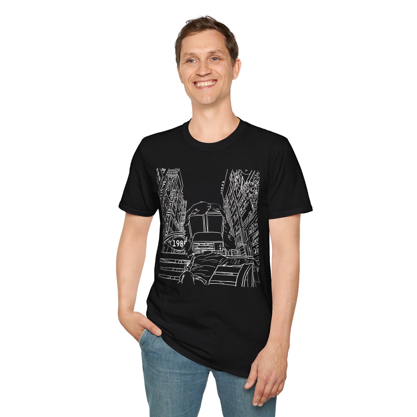 8 Track Player in a Digital World - Unisex Softstyle T-Shirt