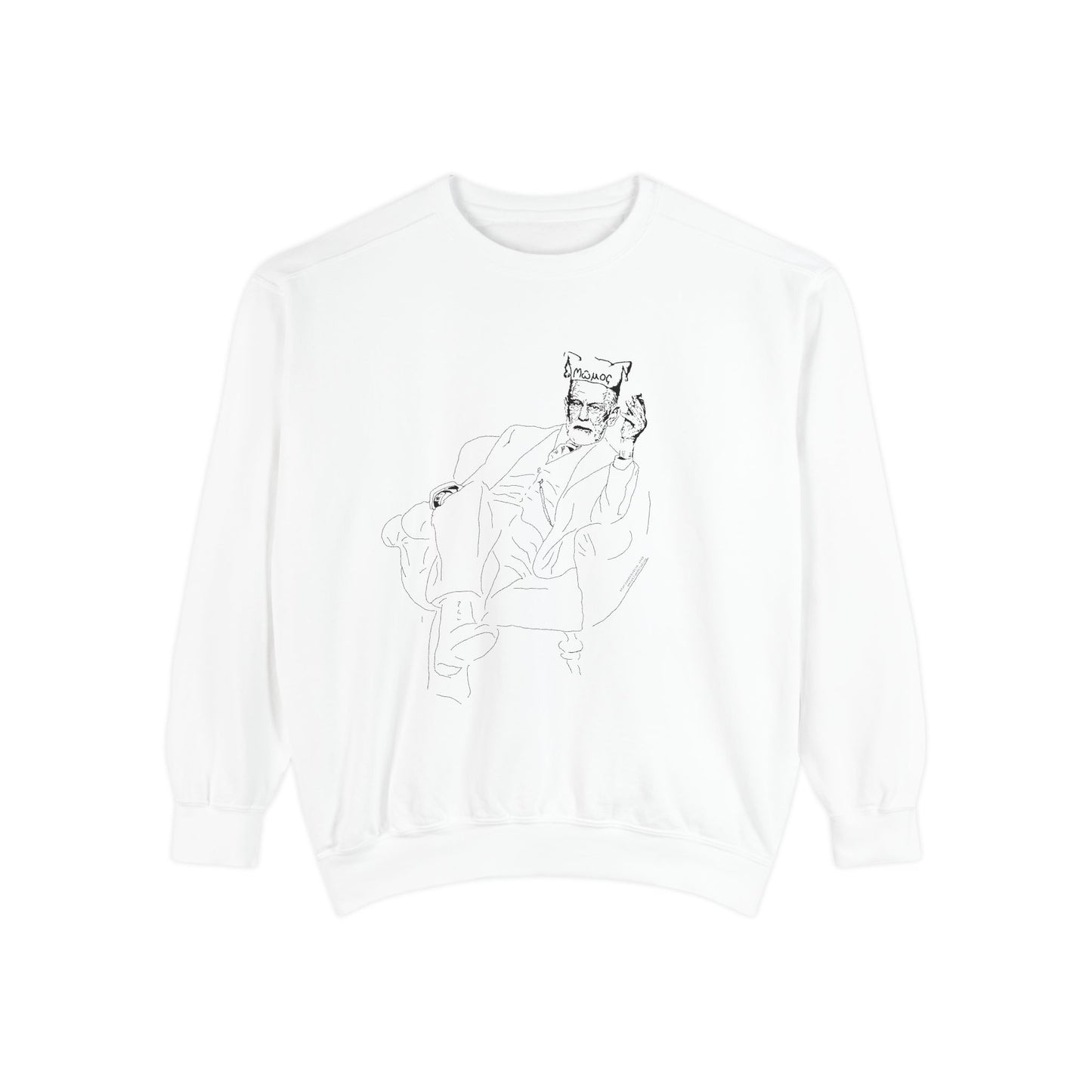 Sketch Mumos - Jester Philosopher - Sweatshirt — Minimal Line Art Crewneck