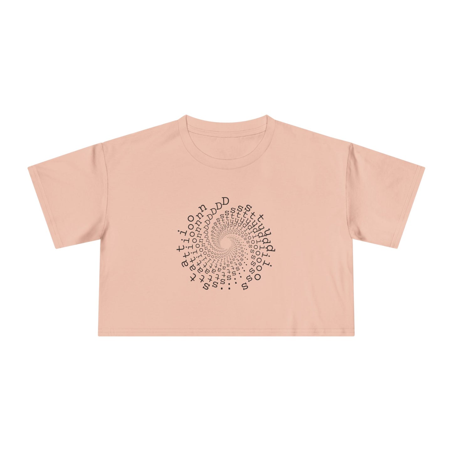 station D studios - Spiral Bloom Women's Crop Tee | Trendy Summer Fashion, Casual Wear, Gift for Her, Festival Outfit, Spiraled Design